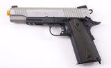 Colt 1911 Co2 Metal Rail Gas Pistol - Silver/Black - 20642-2
