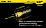 3.7v 750mAh AA NITECORE 14500 Recghargeable Battery (Li-ion) - 27702-4