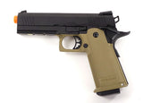 Jag Arms 4.3 Hi-Capa GM4 Green Gas Blowback Pistol - Tan Frame/Black Slide - DSC05667