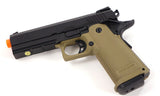 Jag Arms 4.3 Hi-Capa GM4 Green Gas Blowback Pistol - Tan Frame/Black Slide - DSC05668