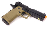Jag Arms 4.3 Hi-Capa GM4 Green Gas Blowback Pistol - Tan Frame/Black Slide - DSC05671