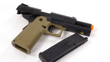 Jag Arms 4.3 Hi-Capa GM4 Green Gas Blowback Pistol - Tan Frame/Black Slide - DSC05672