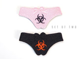 Power Ops Biohazard Logo Panties Patch (Set of 2) - DSC06199
